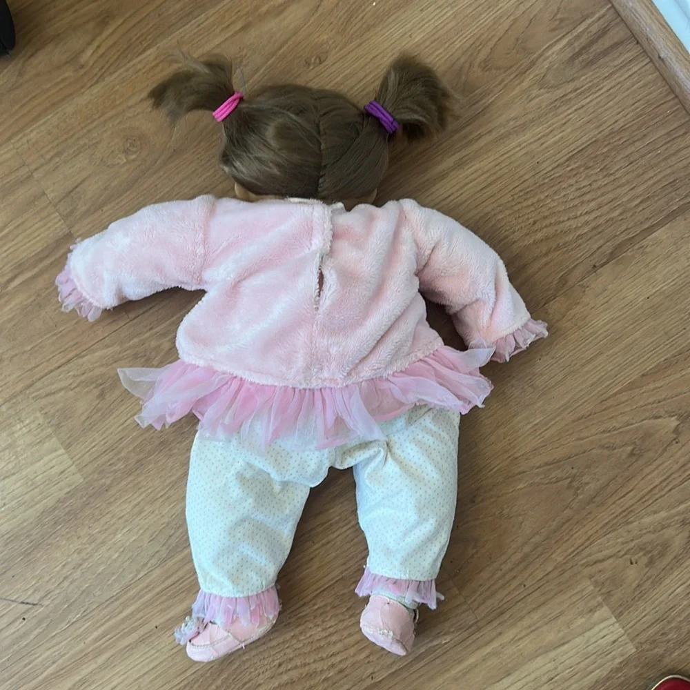 Vintage 2003 Candy Geli Soft Pink Plush Body Doll with White Pants